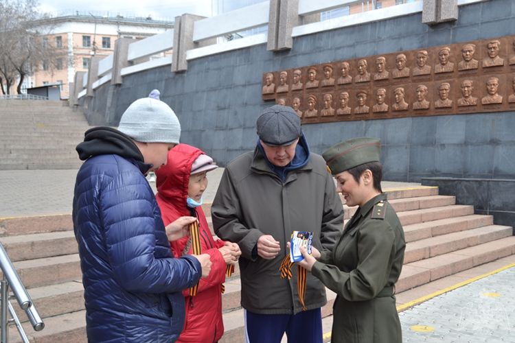 В Бурятии росгвардейцы присоединились к всероссийской акции «Георгиевская ленточка»