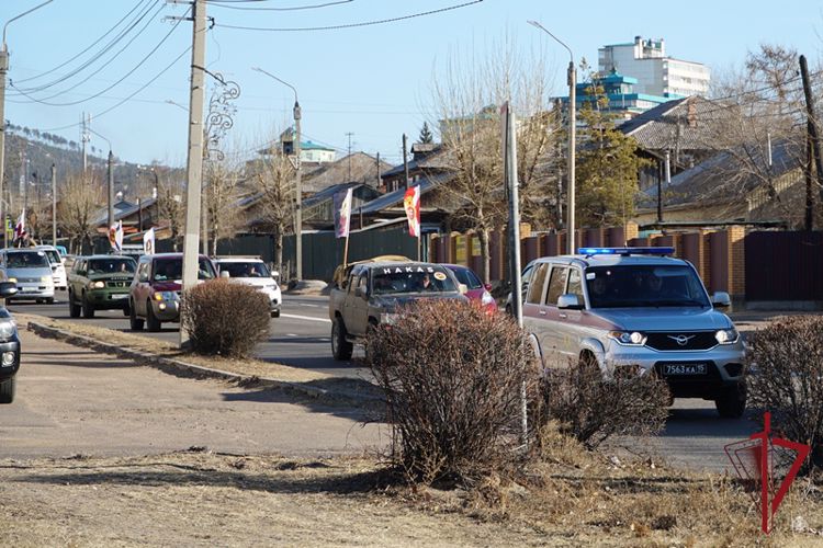 Участники автопробега Росгвардии «Дорога к Победе» прибыли в Бурятию