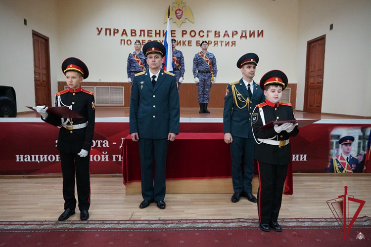 В Бурятии состоялась церемония принятия клятвы кадет Росгвардии 