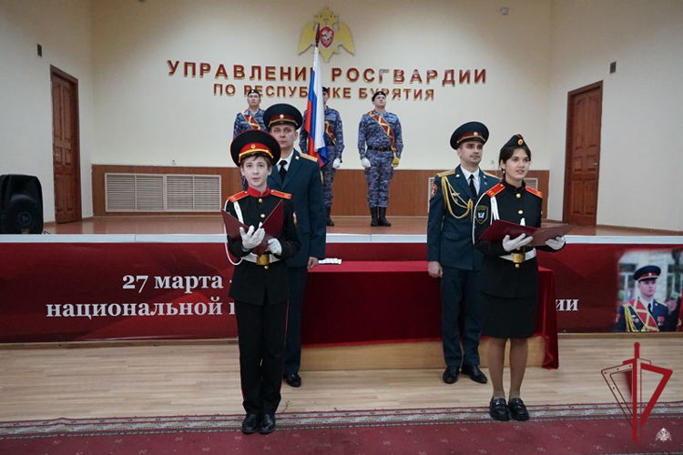 В Бурятии состоялась церемония принятия клятвы кадет Росгвардии 