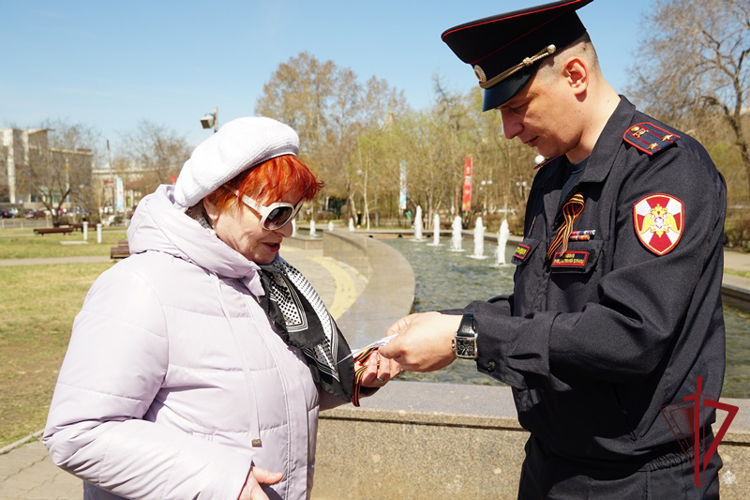 Росгвардейцы Бурятии присоединились к патриотической акции «Георгиевская лента»