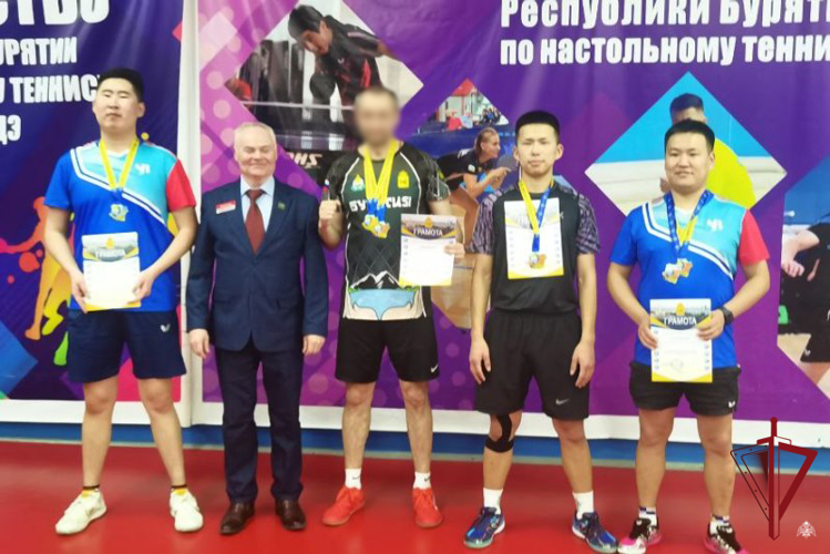 Сотрудник ОМОН Росгвардии стал победителем чемпионата Бурятия по настольному теннису